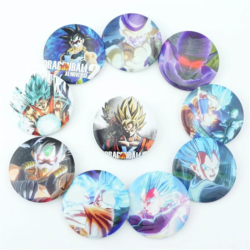 

10Pcs/Set Anime DragonBall Z Goku Figure Pins Brooches Badges Chest Ornament Cosplay Itabag Bag Clothing Accessoies Gift new
