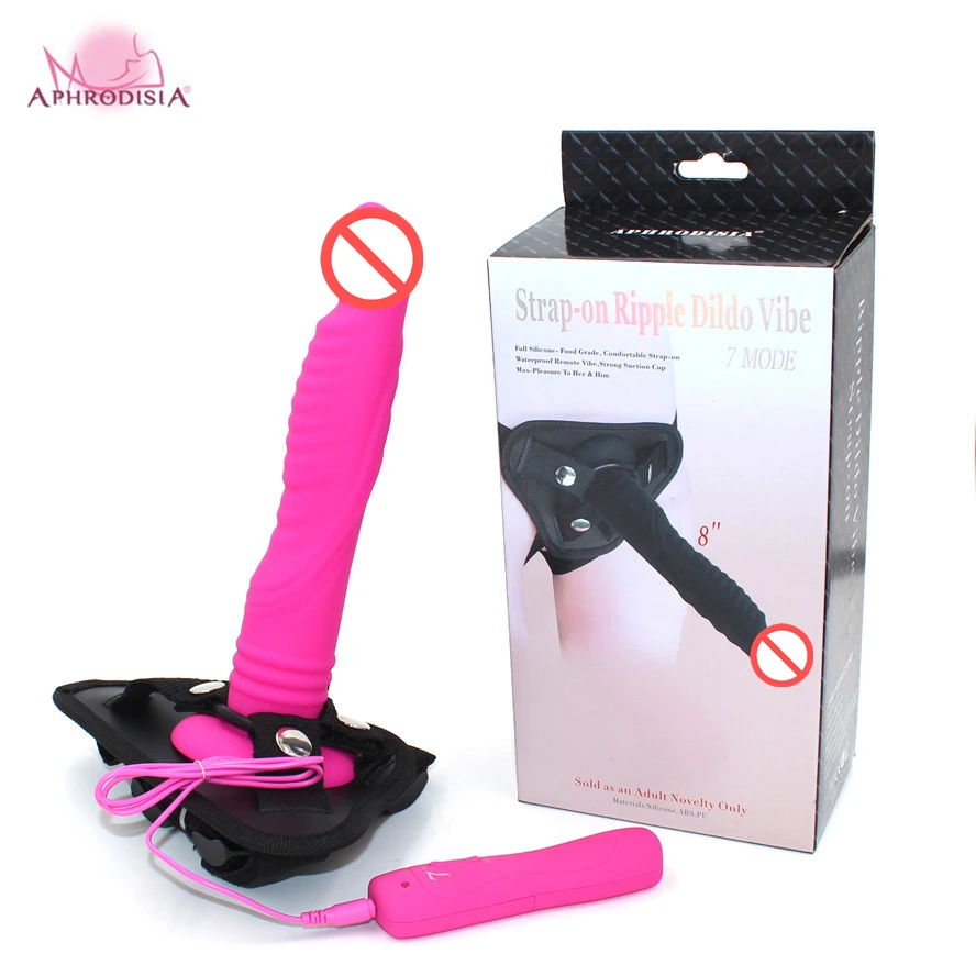 Silicone strap on dildo sex toys for women Strapon Lesbian vibrator 7 vibrating Adult 3 size penis suction cup Dildo