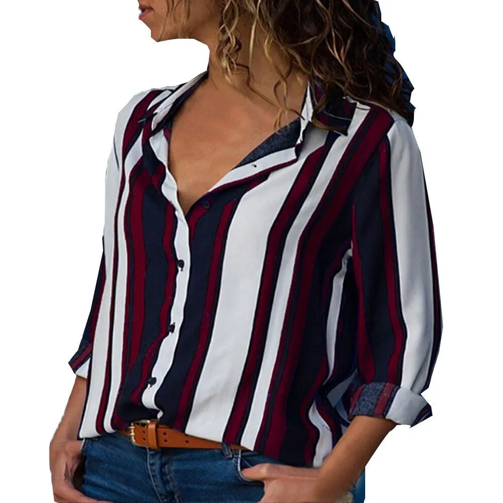 Button up blouses for women plus size formal wear – Young fashion ...