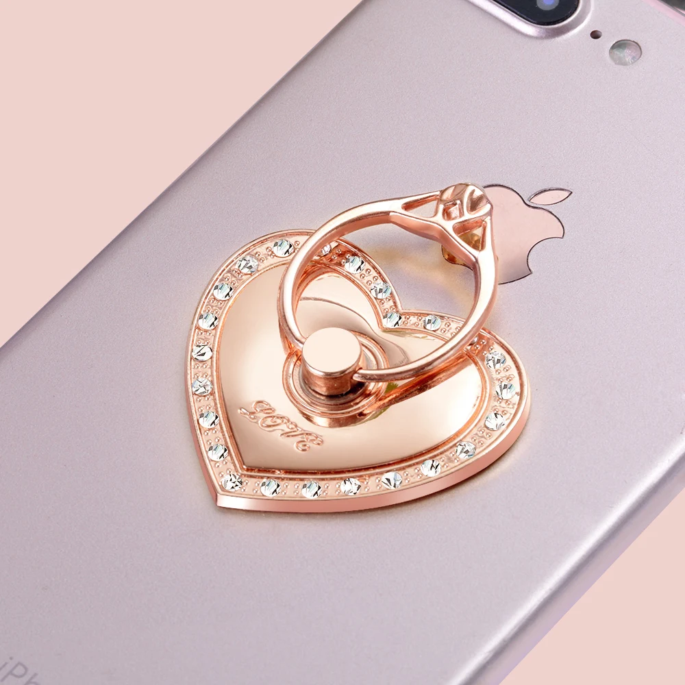 360 Degree Finger Ring Heart Diamond Ring Cute Mobile Phone Smartphone Stand Holder For iPhone 7 Samsung HUAWEI Car Mount Grip 360 Degree Finger Ring Heart Diamond Ring Cute Mobile Phone Smartphone Stand Holder For iPhone 7 Samsung HUAWEI Car Mount Grip