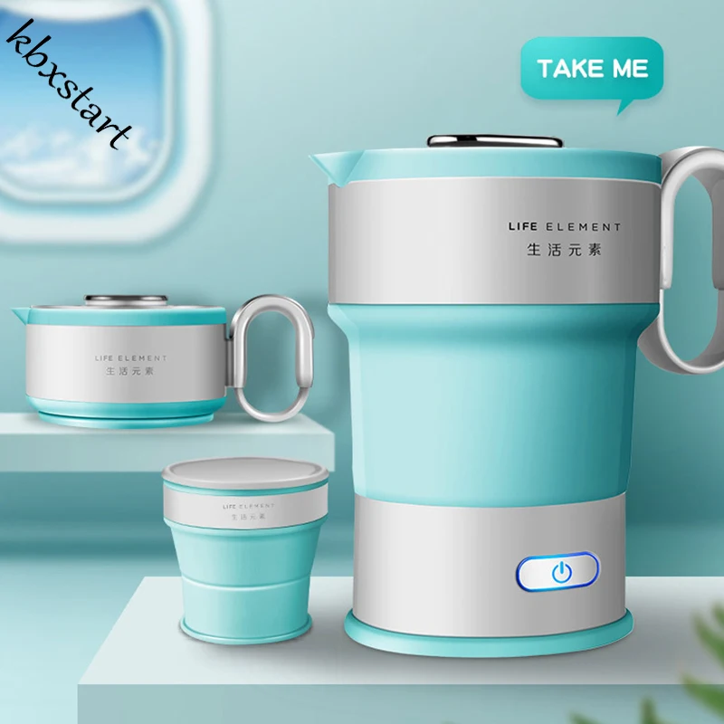 Kbxstart Mini Folding Electric Kettle Foldable Chaleira Travel Portable