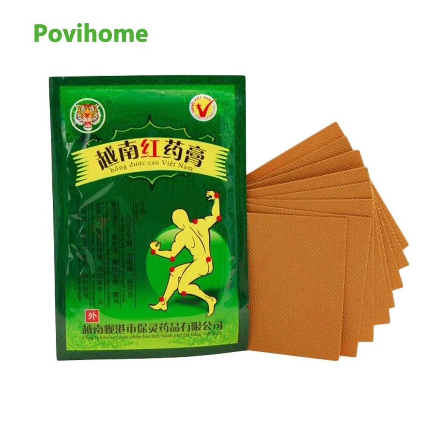 

8Pcs Vietnam Red Tiger Balm Back Body Pain Relief Chinese Herbal Patch Arthritis Medical Plaster Capsicum Ointment Joints C075