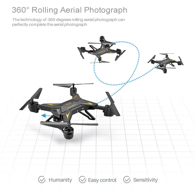 XKY KY601s 2,4 ГГц RC складной Дрон для селфи Дрон с Wi-Fi FPV HD камера удержание высоты и Безголовый режим RC Квадрокоптер Дрон-20 мин Fly