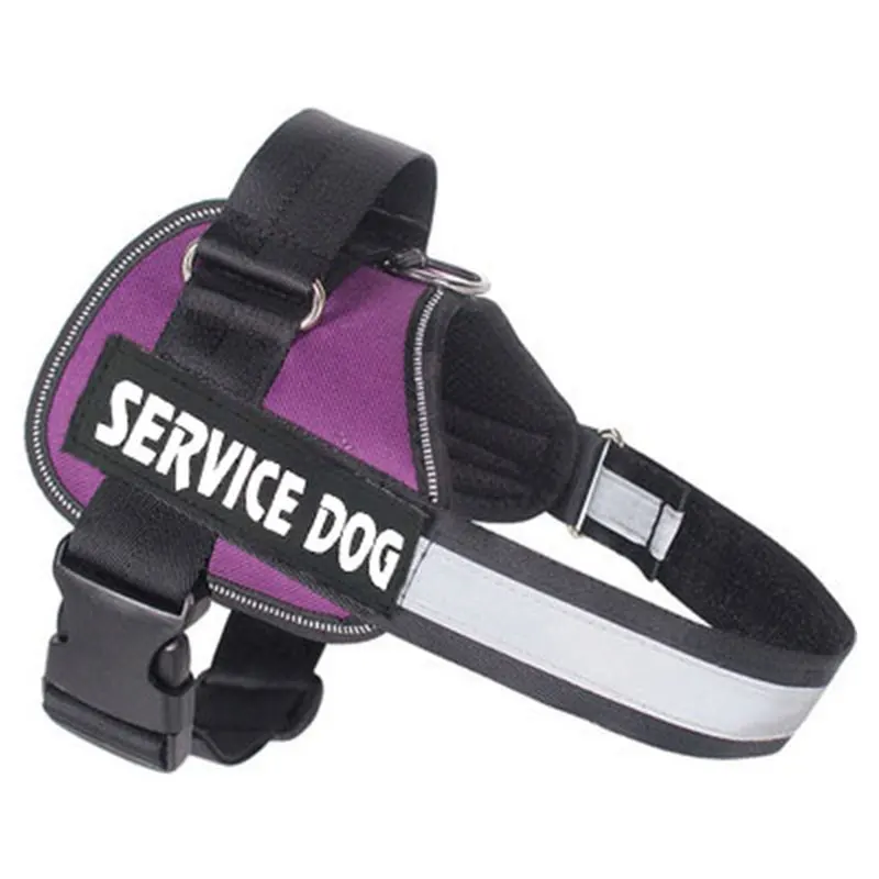 Нейлоновые светоотражающие ошейники для собак удобные регулируемые ремни с ручкой жгут для домашних животных для маленьких средних и больших собак - Цвет: purple