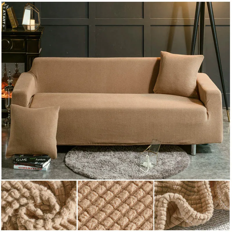 Чехлов диван ткань плюшевая 1/2/3/4 местный диван Чехол толстые диван охватывает эластичный мебель чехол Рождество принципиально диван 1 шт - Цвет: Color 8