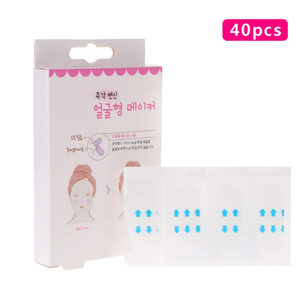 

ZLROWR 40Pcs Lift Face V Sticker Invisible Thin Artifact Medical Tape Makeup Tools New
