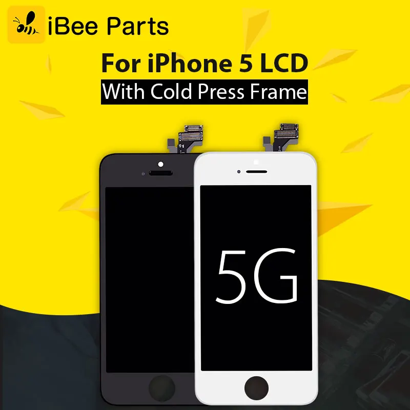 Koop IBee Onderdelen 10 stks Voor tianma Lcd Touch Screen Voor iPhone 5g Wit Zwart Koude frame set