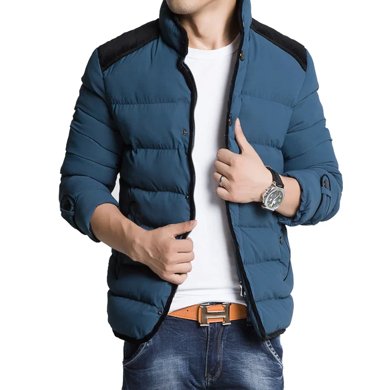 2016 Men Brand Quilted Jacket Winter Outerweare Slim Fit Coat Warm Clothing Casaco Masculino Vetement Homme