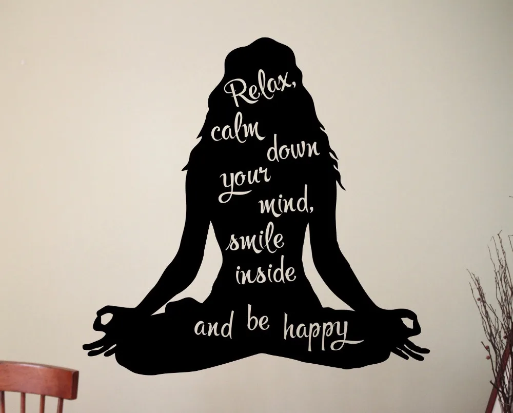 Yoga Wall Decal Vinyl Sticker Home Design Yoga Studio Decor Bedroom