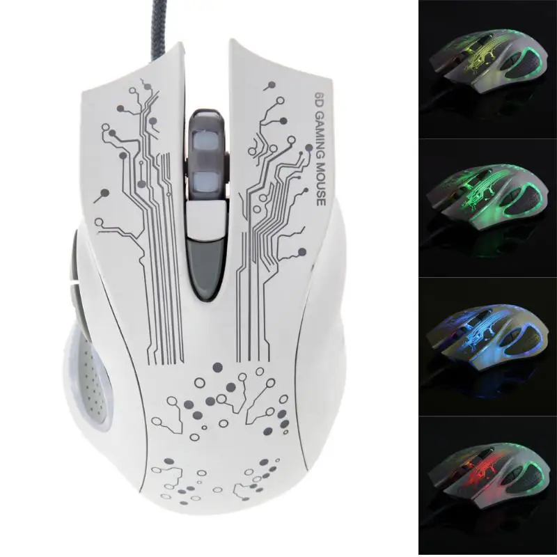 

3200DPI LED Optical 6D USB Wired Gaming Game Mouse Gamer Computer Mice DPI Switch: 1600-2200-3200 5 million cycle. 134mm*84mm