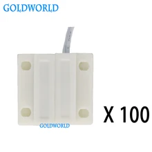 MC-38 проводной датчик окна двери магнитный переключатель для GSM сигнализации, когда датчик вместе, нормально закрытый NC