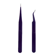 Новое поступление 2 шт. нержавеющая сталь норка наращивание ресниц прямой и изгиб Пинцет по выбору professional ресницы пинцет