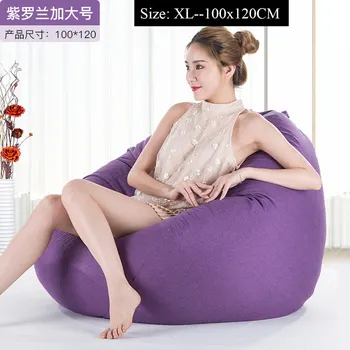 

Large Small Lazy BeanBag Sofas Cover Chairs without Filler Linen Cloth Lounger Seat Bean Bag Pouf Puff Couch Tatami Living Room