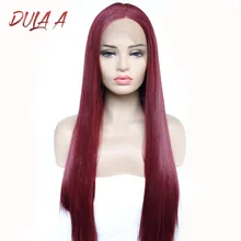 Dula длинные натуральные прямые парики с челкой черные поддельные волосы Безглютеновые термостойкие синтетические волосы парики для женщин