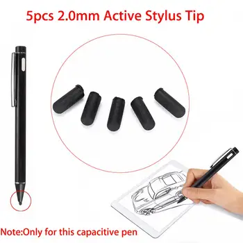 

5 Pcs 2.0mm Capacitive Touchs Active Stylus Pen Tip Rechargeable For iPad Tablet