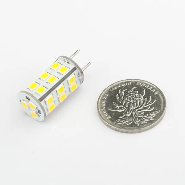 Лампа G6.35 сверхяркая мощная 2835SMD 27 светодиодов до 350 лм 12 в пост. Тока диммируемая