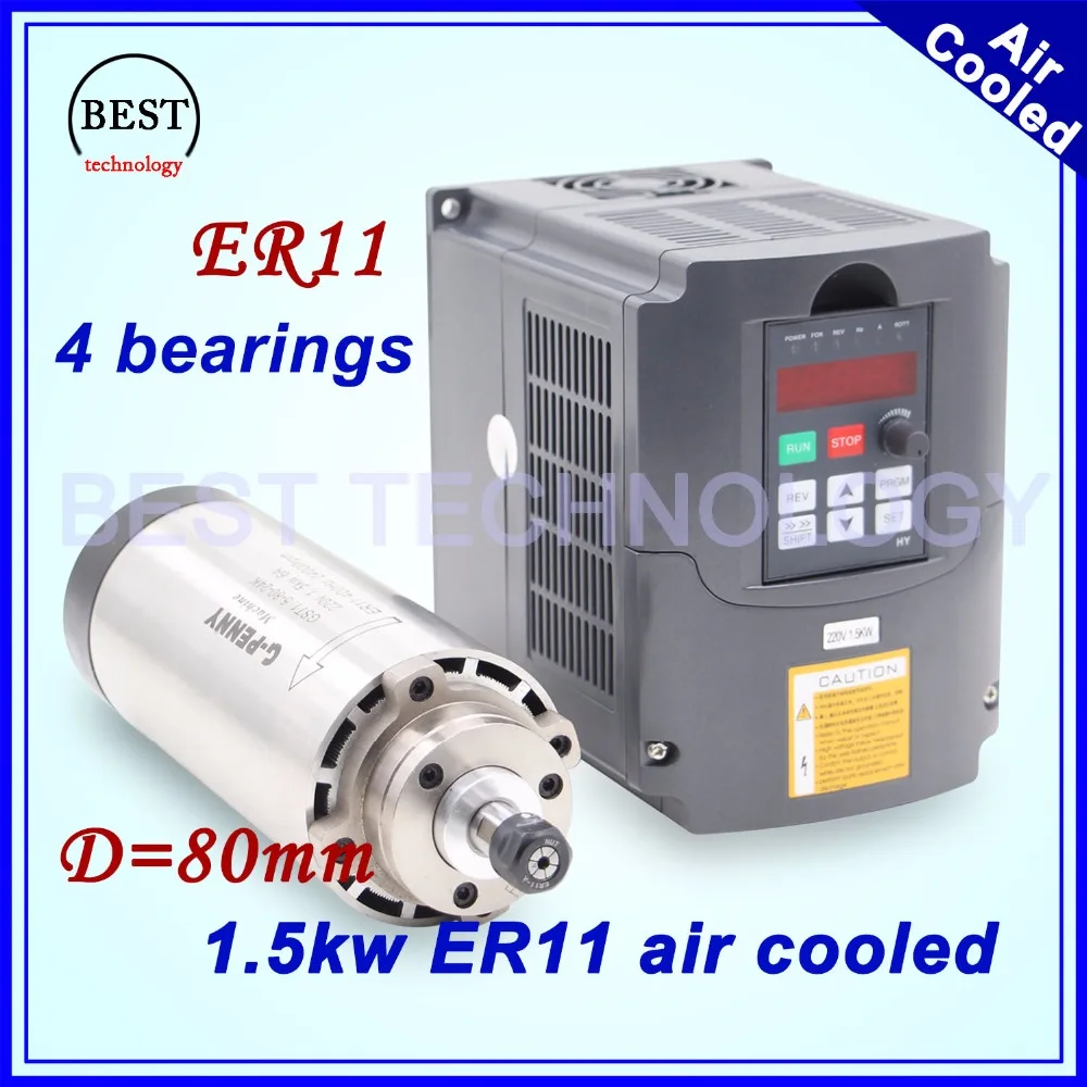 Buy CNC milling spindle kit 1.5kw ER11 air cooled