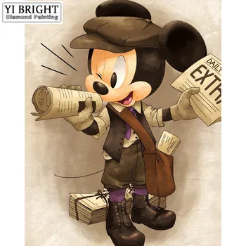 

Full Square/Round Drill 5D DIY Diamond Painting"Mouse postman"3D Embroidery Cross Stitch Mosaic Rhinestone Decor Gift JCC