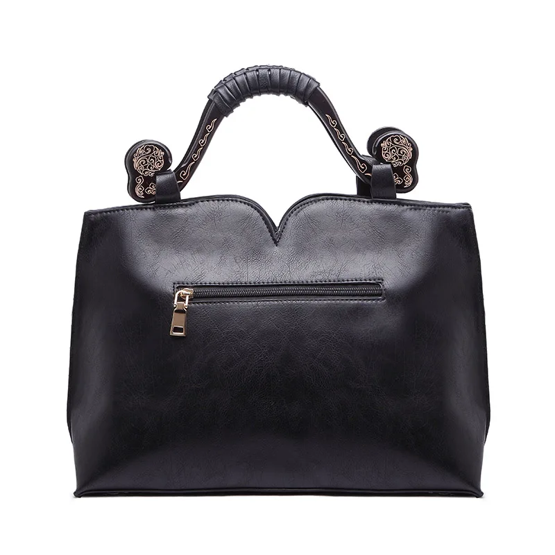 Vintage Bandoulière f g Sacs De d Lady Épaule Cuir B Mode Main 3d c a Pu Sac poignée Haut Classique Souple À Femmes En Soirée e Zipper Fleur 6q64wFgd
