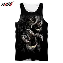 UJWI, мужская повседневная безрукавка, принт, брелок, Череп, 3d майка, Мужская майка, бодибилдинг, фитнес-майки, жилет, Прямая поставка