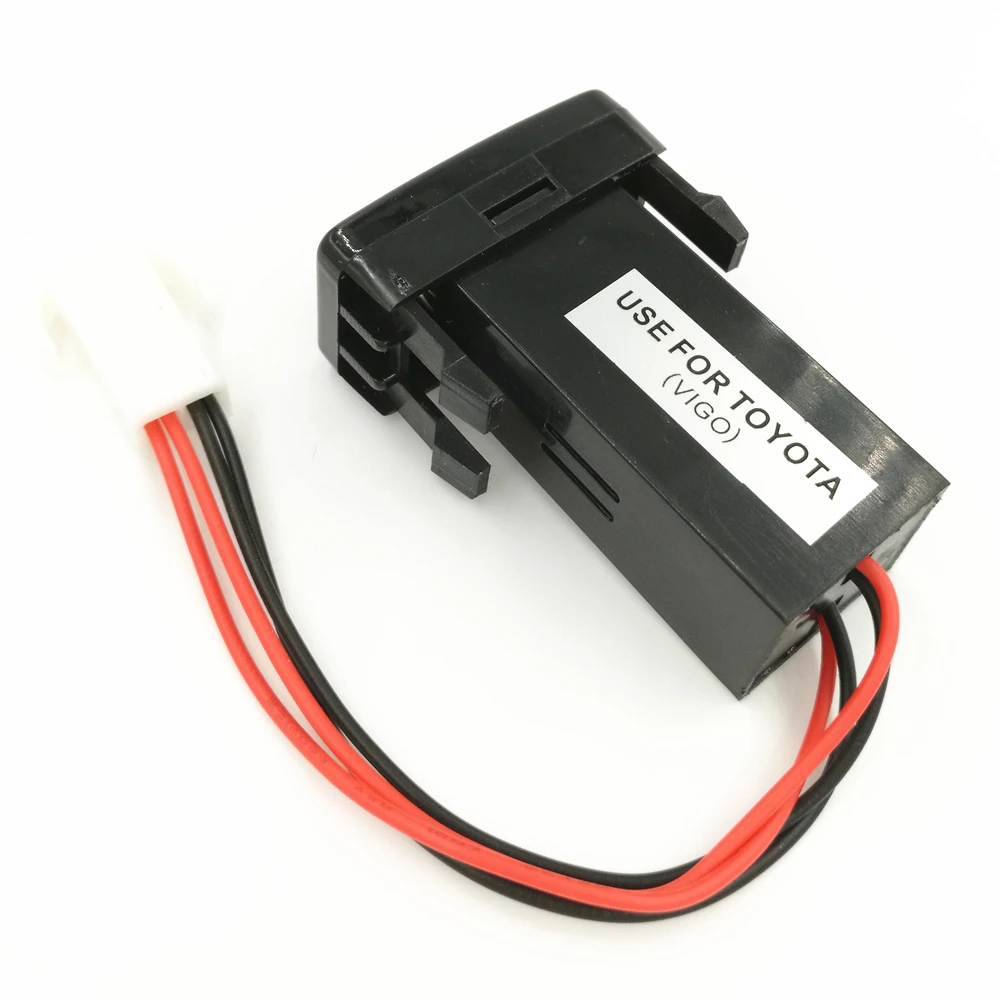 Двойной USB разъем интерфейса для Toyota VIGO Зарядка iPhone MP3 MP4 смартфон PAD планшетный ПК
