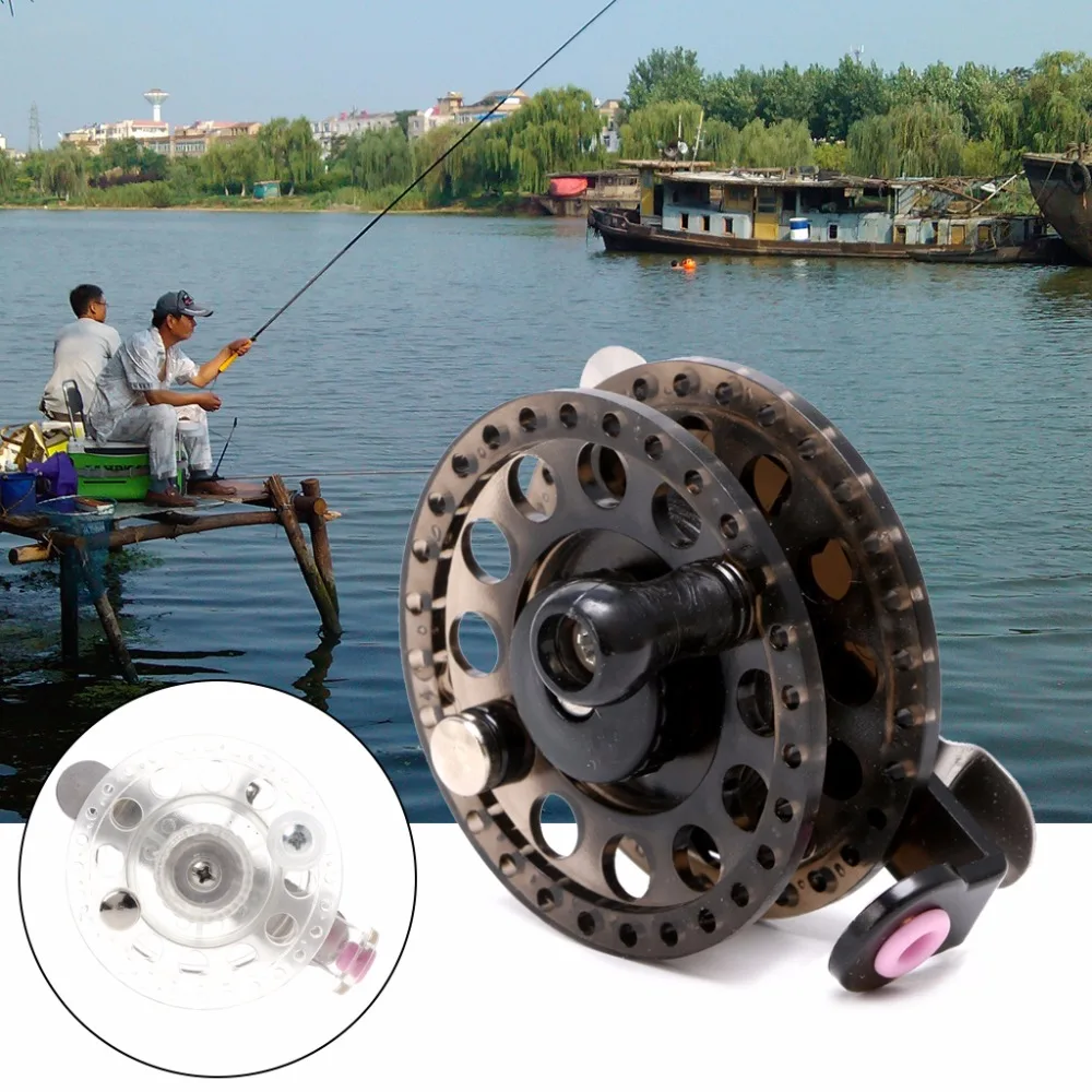 

Plastic Ice Fishing Reels Fly Fishing Tackle Round Wheel Mini Carp Fishing Reel