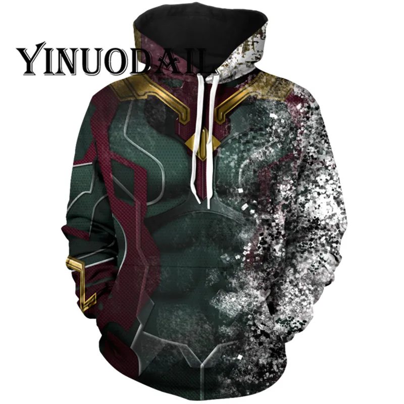 

Fans Made Marvel Superhero Vanishing 3D Hoodies for Women & Men Clothes 2019 Sweat Homme Long Sleeve Cosplay