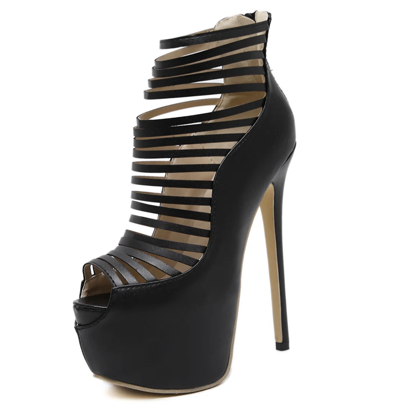 

Women Summer Shoes Sexy Open Toe High Heels Sandals Black Thin Heels Fashion  Gladiator Platform Sandals Ladies Shoes With Heels