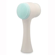 Многофункциональная Очищающая щетка для лица овальной формы с двойной головкой, очиститель пор, инструменты для ухода за кожей лица