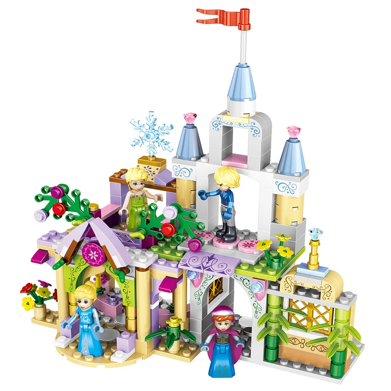 

37020 Princess Castle Cinderella Arendelle Model Building Blocks Bricks Toys for Children Girls Friends Compatible with Legoe