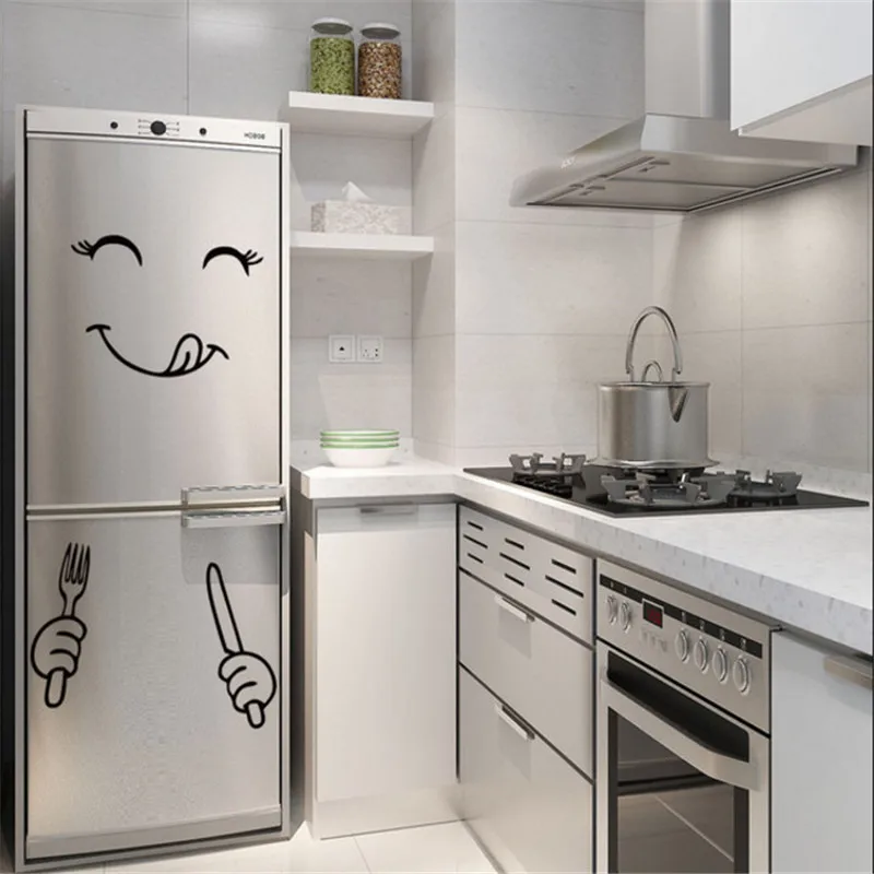

WSOMIGO 1pcs 20*28cm Cartoon Fridge Sticker Kitchen Gadget Cafe Smiley Fridge Sticker Kitchen Accessories Kitchen Gadgets-S