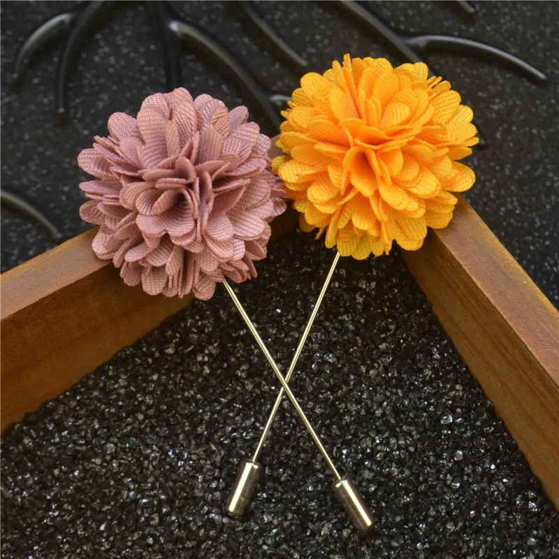 Мужская брошь на лацкан в виде цветка 12 цветов|flower for men suits|brooch flowerfabric brooch |