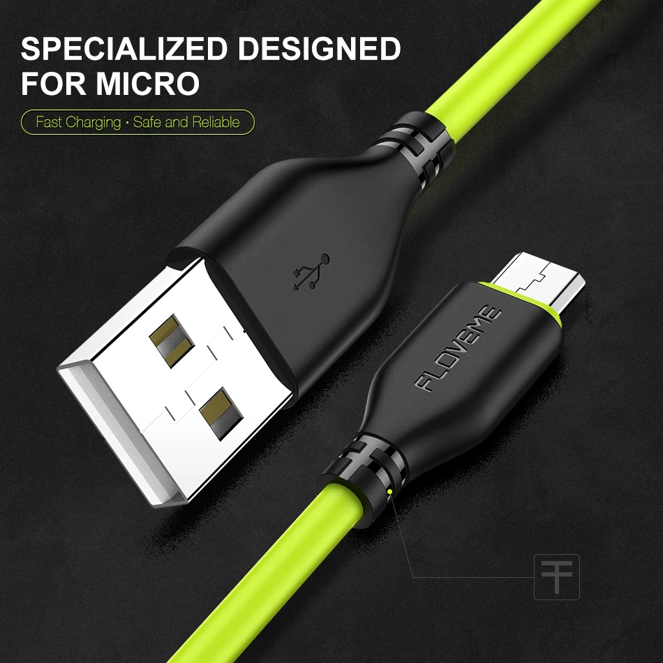Кабель Micro USB FLOVEME для Samsung Galaxy S7 S6 Edge Xiaomi Redmi 4X 0 3 м 1 м|cable for|micro usb cablecable for samsung |