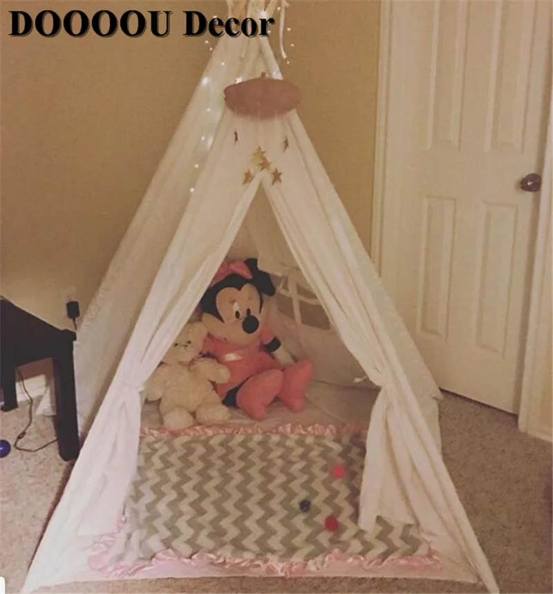 Милый детский мобильный хлопковый шатер с Луной и звездой, Настенный декор, игрушки в скандинавском стиле, декор для детской комнаты, реквизит для фотосессии, декор для детской спальни