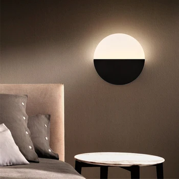 

Thrisdar Nordic Acrylic Round LED Wall Lamp Bedside Bedroom Bathroom Mirror Wall Light Hotel Restuarant Corridor Aisle Wall Lamp