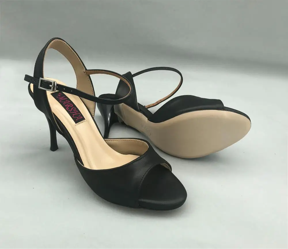 Удобная и модная танцевальная обувь для танго в Аргентине; обувь для вечеринок; свадебные туфли для женщин; кожаная подошва; T6290BL