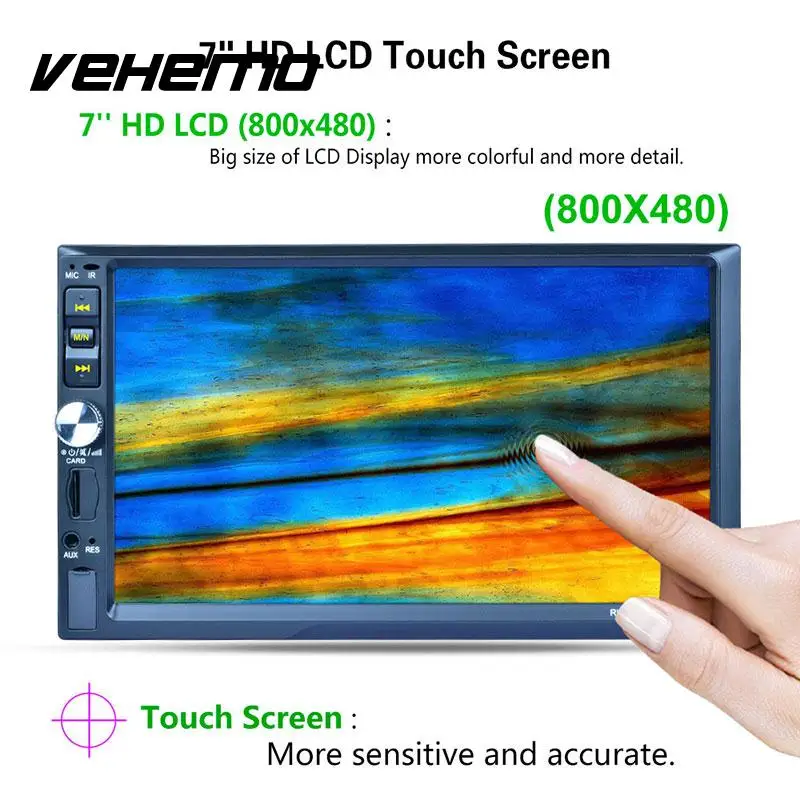 

Vehemo Steering Wheel Remote Control Video Player Multimedia Player Bluetooth Car MP5 7" 2Din Support Rear View