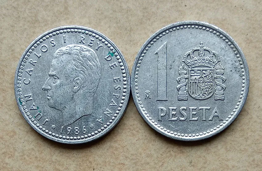 

21mm Spain One Peseta , 100% Real Genuine Comemorative Coin Original