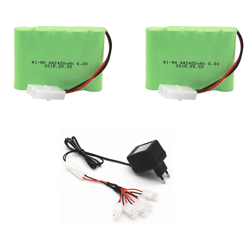 6 v 2400mah Ni-MH батарея с зарядным устройством 5в1 кабель для дистанционного автомобиля корабль Робот 6 v ПРОБКА из Тамия аккумуляторная батарея 2400mah