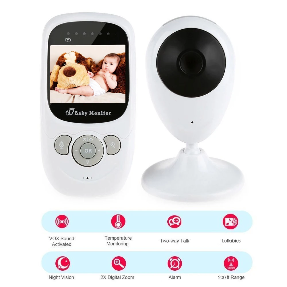 

2.4 inch LCD Display Temperature Detection Baby Monitor 2.4GHz Wireless Night Vision Baby Camera Two Way Talk Babysitter Camera