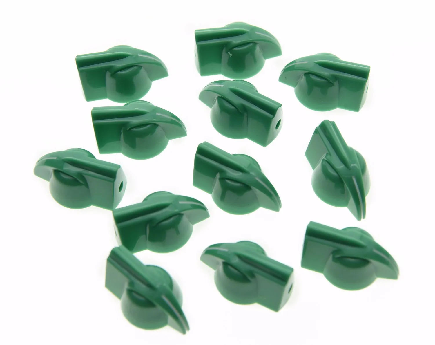 Ships from USA Green Chicken Head Knob with Brass Insert and Set Screw