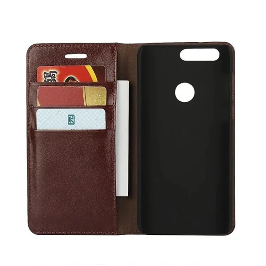 Genuine Leather Phone Case For Huawei Honor 8 Flip Stand Design Wallet With Card Slot Cellphone Accessories For Huawei Honor 8