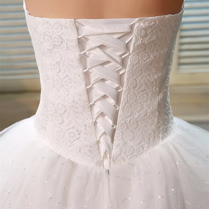 Это свадебное платье YiiYa, свадебное сексуальное бальное платье принцессы без бретелек, белые кружевные Длинные Простые Свадебные платья без рукавов HS121