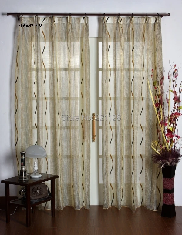 High Grade Characteristic Sheer Curtain,Tulle Panel,Voile Blinds,Jacquard Gold Wire