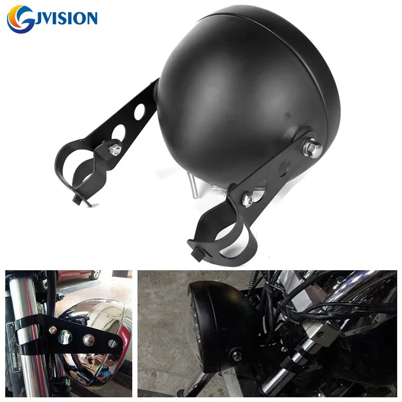 Black/Silver 5.75 inch Headlights Housing Bucket 5 3/4 Round Aluminum