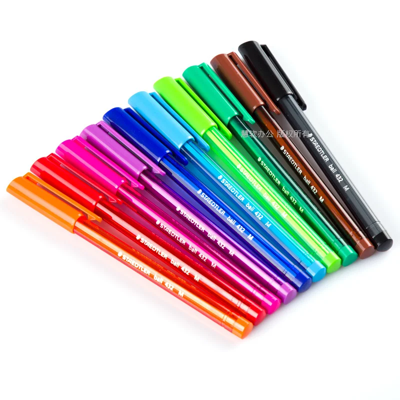 Staedtler Ball 432 M треугольный держатель Шариковая ручка 0 7 мм 10 разноцветный набор для
