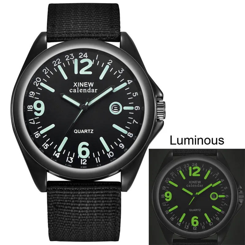 Военные мужские новые модные кварцевые армейские часы из нержавеющей стали с циферблатом, роскошные спортивные наручные часы 221 - Цвет: A