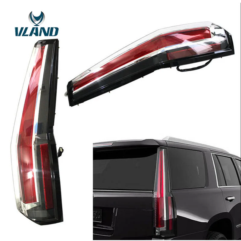 

VLAND Factory For Car Tail Lamp For Tahoe LED Taillight 2015 2016 2017 For Suburban Tail Light USA Version With Red Signal
