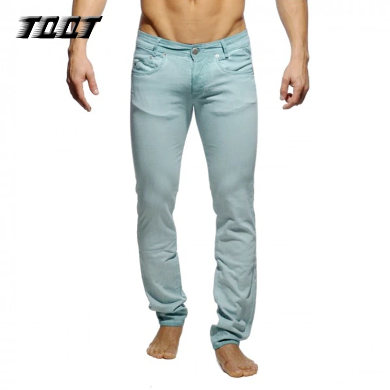 TQQT низкие джинсы Повседневное прямые брюки Sofetener Тонкий Стретч джинсовые штаны брюки классические ковбои супертяжелом Цвет джинсы 5P0609