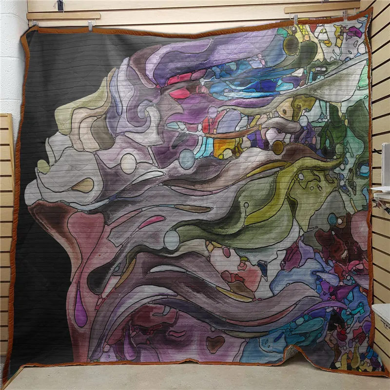 Quilt Blanket Character Abstract Patchwork Quilt Trapunta Estiva Edredon Verano Quilt Cover Colchas Para Cama Drop Shipping
